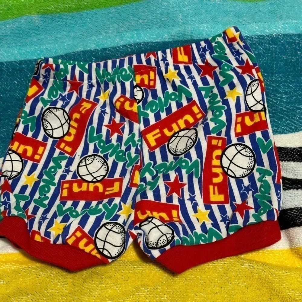 Cute beach volleyball shirt & short set by Cuties by Judy. Size 6-9 months. New!